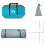 vidaXL Stan so strechou Iný so vzduchovým vetraním Modrá a čierna 291 x 291 cm – Obrázok 8