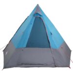 vidaXL Kempingový stan so strechou Modrá 482 x 360 x 227 cm taft – Obrázok 5