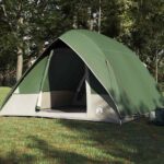 vidaXL Kempingový stan so strechou Zelená 275 x 230 x 140 cm taft – Obrázok 3