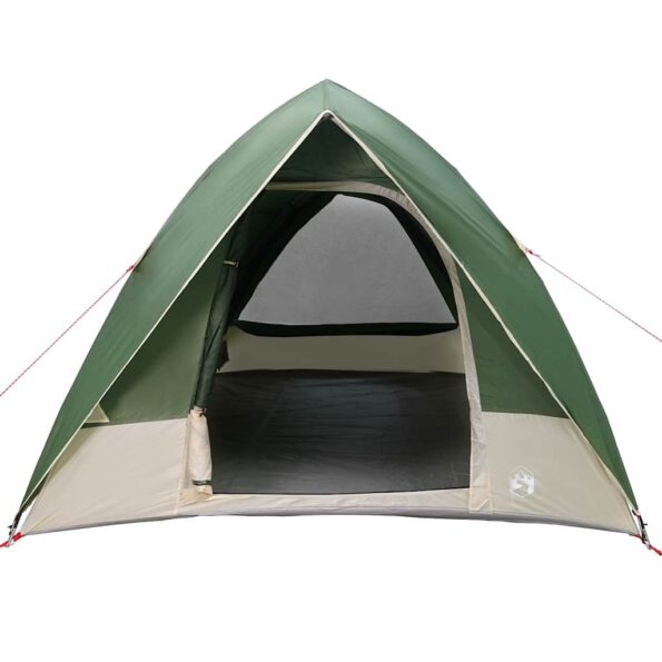 vidaXL Kempingový stan so strechou Zelená 275 x 230 x 140 cm taft – Obrázok 4