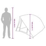 vidaXL Kempingový stan so strechou Modrá 275 x 230 x 140 cm taft – Obrázok 12