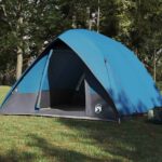 vidaXL Kempingový stan so strechou Modrá 275 x 230 x 140 cm taft – Obrázok 3