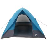 vidaXL Kempingový stan so strechou Modrá 275 x 230 x 140 cm taft – Obrázok 4