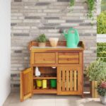 vidaXL Záhradná skrinka Hnedá 78 x 36.5 x 78 cm Masívne akáciové drevo – Obrázok 4