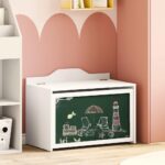 vidaXL Box na hračky Biela 73 x 33 x 55 cm Kompozitné drevo