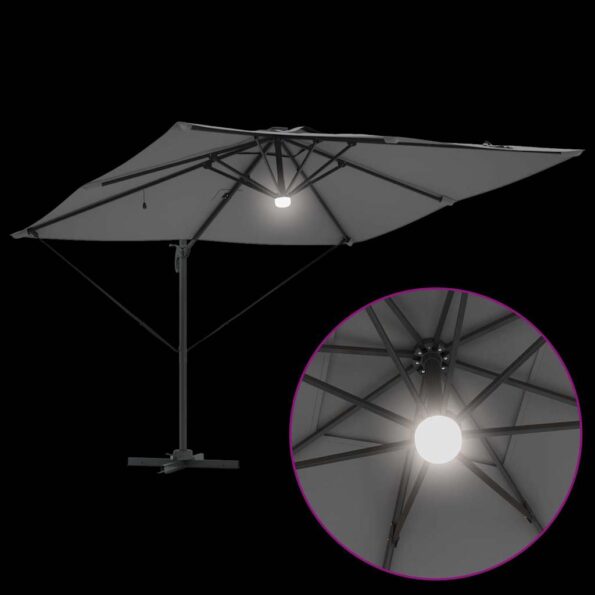 vidaXL Roma Parasol Antracit 286 x 284 x 270 cm Hliník a polyester – Obrázok 11