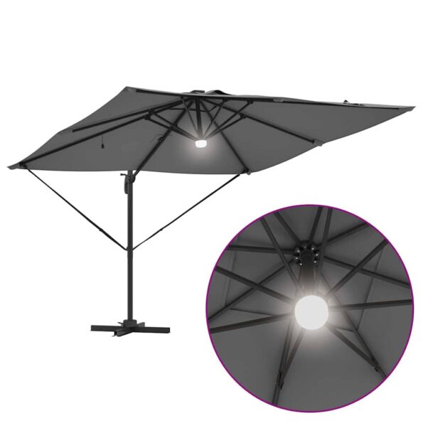 vidaXL Roma Parasol Antracit 286 x 284 x 270 cm Hliník a polyester – Obrázok 12