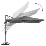 vidaXL Roma Parasol Antracit 286 x 284 x 270 cm Hliník a polyester – Obrázok 13
