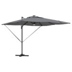 vidaXL Roma Parasol Antracit 286 x 284 x 270 cm Hliník a polyester – Obrázok 2