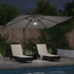 vidaXL Roma Parasol Antracit 286 x 284 x 270 cm Hliník a polyester – Obrázok 4