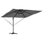 vidaXL Roma Parasol Antracit 286 x 284 x 270 cm Hliník a polyester – Obrázok 5