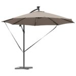 vidaXL Kantileverový banánový parasol Sivohnedá 294 x 294 x 248 cm – Obrázok 3