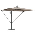 vidaXL Kantileverový banánový parasol Sivohnedá 294 x 200 x 254 cm – Obrázok 3