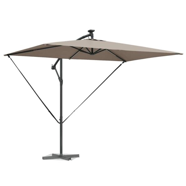 vidaXL Kantileverový banánový parasol Sivohnedá 294 x 200 x 254 cm – Obrázok 3