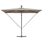 vidaXL Kantileverový banánový parasol Sivohnedá 294 x 200 x 254 cm – Obrázok 6
