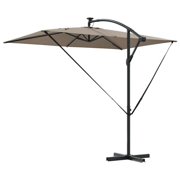 vidaXL Kantileverový banánový parasol Sivohnedá 294 x 200 x 254 cm – Obrázok 8