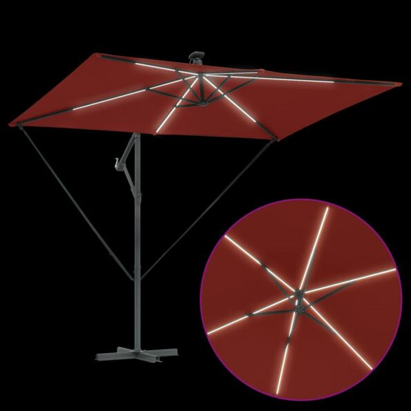 vidaXL Kantileverový banánový parasol Tehlová 294 x 200 x 254 cm – Obrázok 11