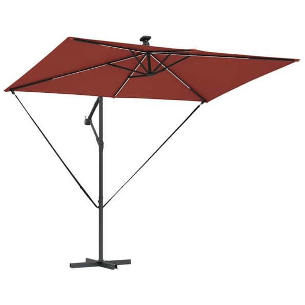 vidaXL Kantileverový banánový parasol Tehlová 294 x 200 x 254 cm – Obrázok 5