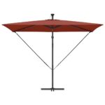 vidaXL Kantileverový banánový parasol Tehlová 294 x 200 x 254 cm – Obrázok 6