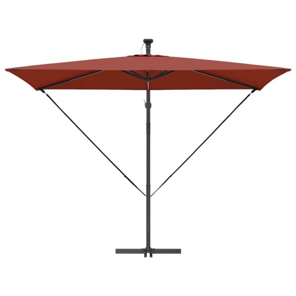 vidaXL Kantileverový banánový parasol Tehlová 294 x 200 x 254 cm – Obrázok 6