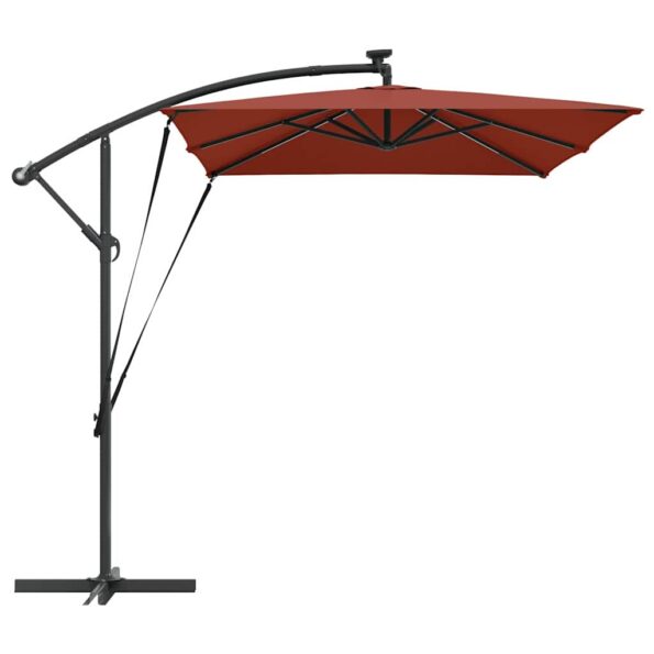 vidaXL Kantileverový banánový parasol Tehlová 294 x 200 x 254 cm – Obrázok 7