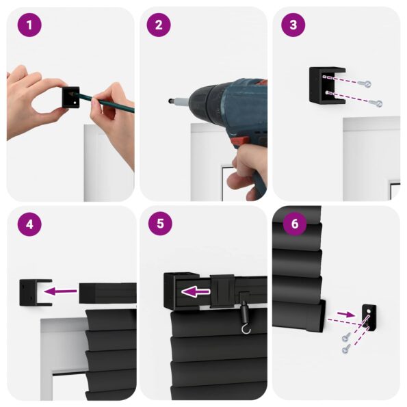 vidaXL Žalúzia Nastaviteľná Čierna 213 x 60 cm PVC – Obrázok 13