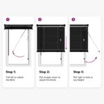 vidaXL Žalúzia Nastaviteľná Čierna 213 x 110 cm PVC – Obrázok 10