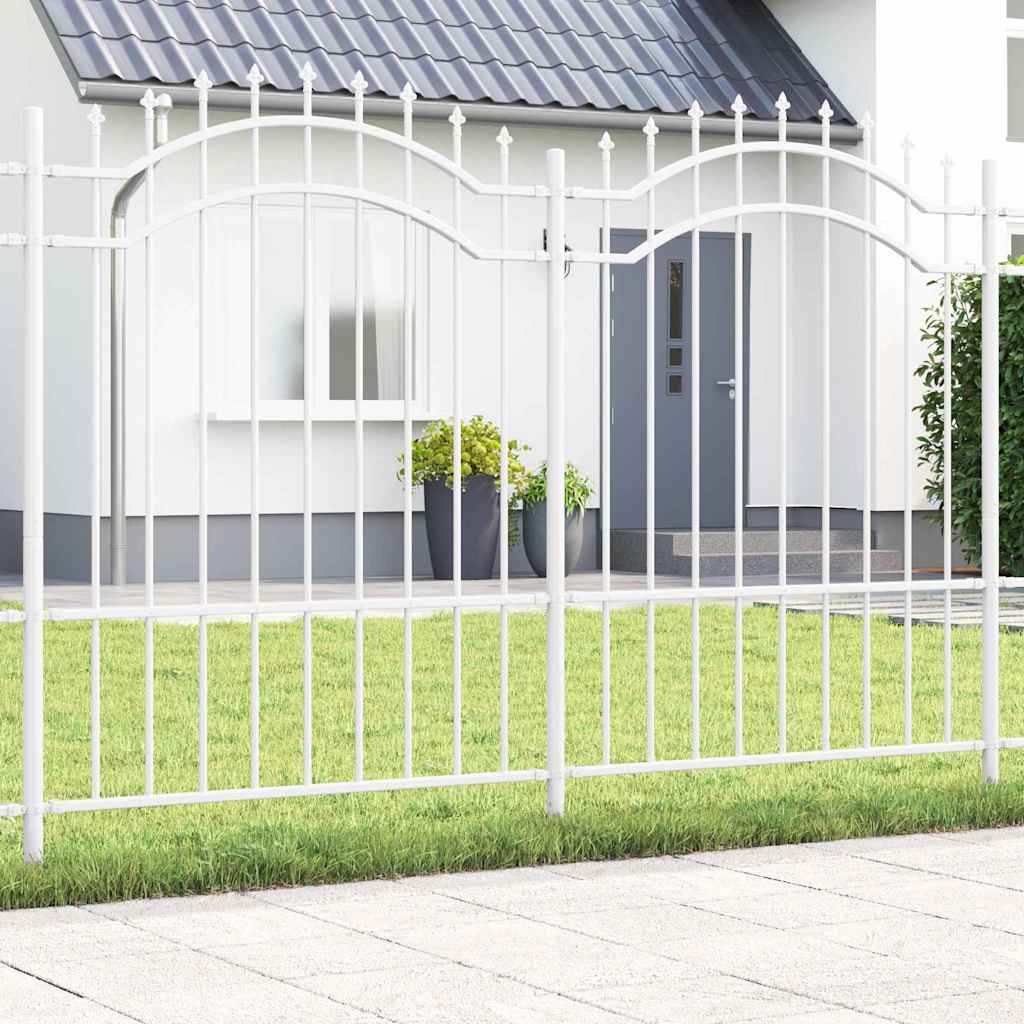 42003971_1.jpg vidaXL Záhradný plot Biela 190 cm Povrchovo upravená oceľ – Obrázok 1