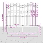 vidaXL Záhradný plot Biela 215 cm Povrchovo upravená oceľ – Obrázok 4