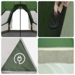 vidaXL Teepee stan so strechou s úložiskom Zelená 720 x 465 x 295 cm – Obrázok 12