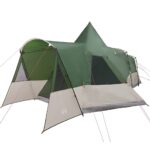 vidaXL Teepee stan so strechou s úložiskom Zelená 720 x 465 x 295 cm – Obrázok 4