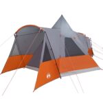 vidaXL Teepee stan pre 8 osôb Šedá a oranžová 720 x 465 x 295 cm – Obrázok 4