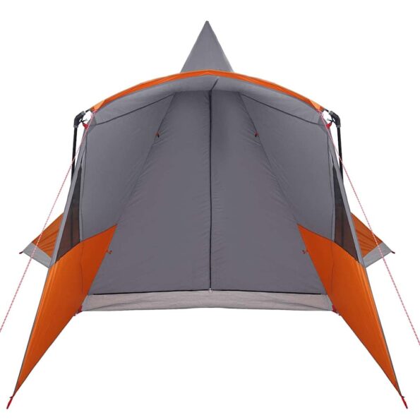 vidaXL Teepee stan pre 8 osôb Šedá a oranžová 720 x 465 x 295 cm – Obrázok 6