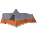 vidaXL Teepee stan pre 8 osôb Šedá a oranžová 720 x 465 x 295 cm – Obrázok 7
