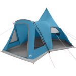 vidaXL Teepee stan so strechou s úložiskom Modrá 545 x 450 x 295 cm – Obrázok 2