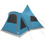 vidaXL Teepee stan so strechou s úložiskom Modrá 545 x 450 x 295 cm – Obrázok 4