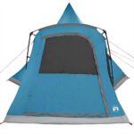 vidaXL Teepee stan so strechou s úložiskom Modrá 545 x 450 x 295 cm – Obrázok 6