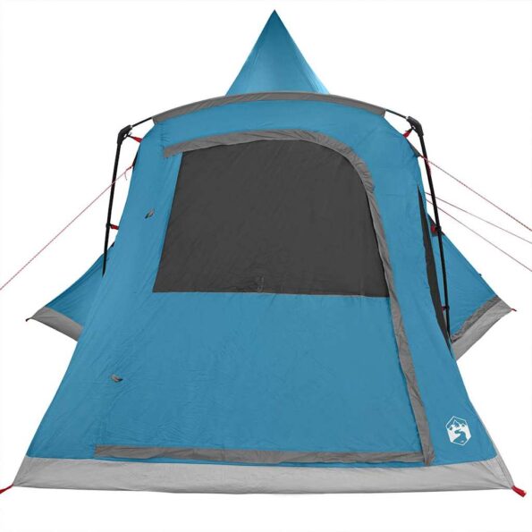 vidaXL Teepee stan so strechou s úložiskom Modrá 545 x 450 x 295 cm – Obrázok 6