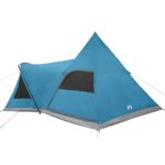 vidaXL Teepee stan so strechou s úložiskom Modrá 545 x 450 x 295 cm – Obrázok 7
