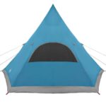 vidaXL Teepee stan so strechou s úložiskom Modrá 545 x 450 x 295 cm – Obrázok 8