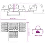 vidaXL Stan Modrá 680 x 510 x 210 cm 185T Polyester s PU náterom – Obrázok 13