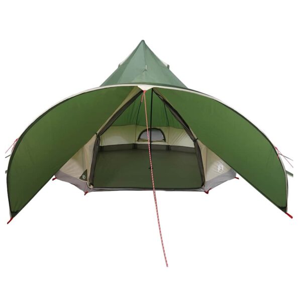 vidaXL Teepee stan pre 3 osoby Zelená a šedá 312 x 312 x 197 cm – Obrázok 6