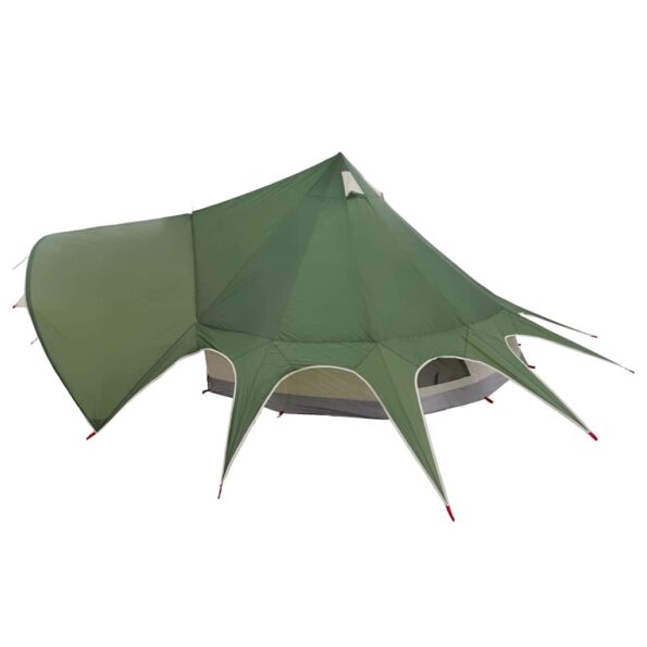 vidaXL Teepee stan pre 3 osoby Zelená a šedá 312 x 312 x 197 cm – Obrázok 7