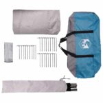 vidaXL Teepee stan so strechou Modrá a šedá 600 x 600 x 347 cm – Obrázok 12