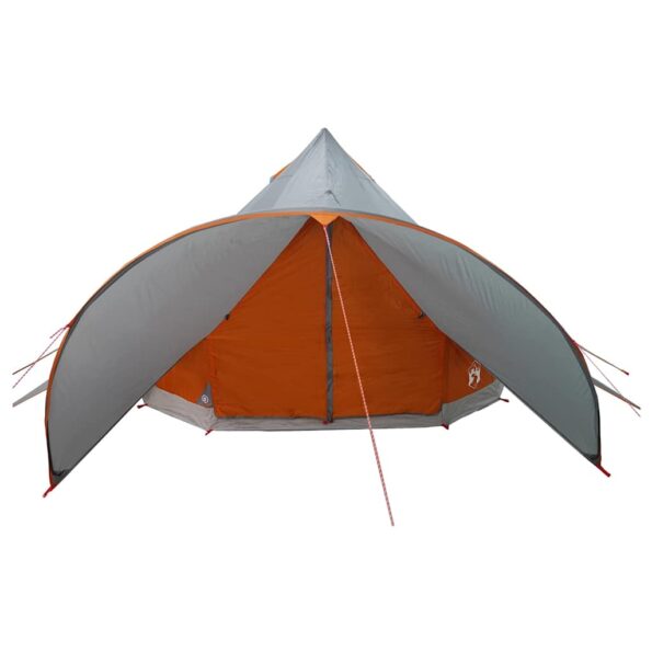 vidaXL Teepee stan so strechou Šedá a oranžová 600 x 600 x 347 cm – Obrázok 5
