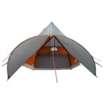 vidaXL Teepee stan so strechou Šedá a oranžová 600 x 600 x 347 cm – Obrázok 6
