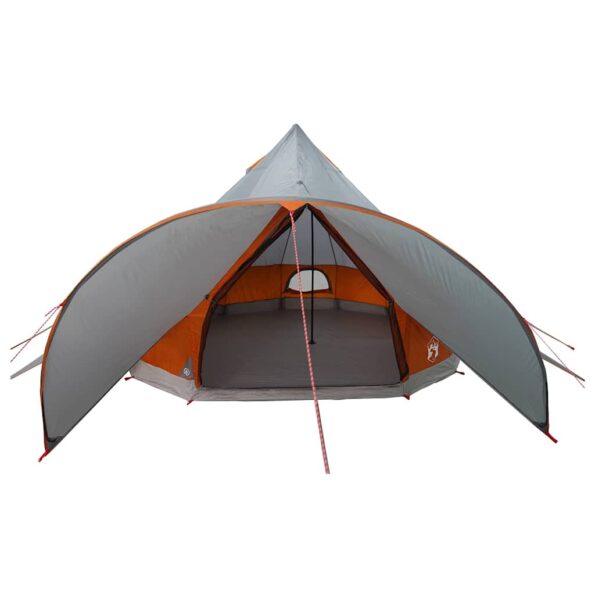 vidaXL Teepee stan so strechou Šedá a oranžová 600 x 600 x 347 cm – Obrázok 6