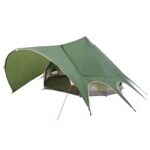vidaXL Teepee stan pre 5 osôb Zelená a šedá 415 x 415 x 247 cm – Obrázok 2