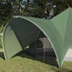 vidaXL Teepee stan pre 5 osôb Zelená a šedá 415 x 415 x 247 cm – Obrázok 3