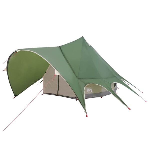 vidaXL Teepee stan pre 5 osôb Zelená a šedá 415 x 415 x 247 cm – Obrázok 4